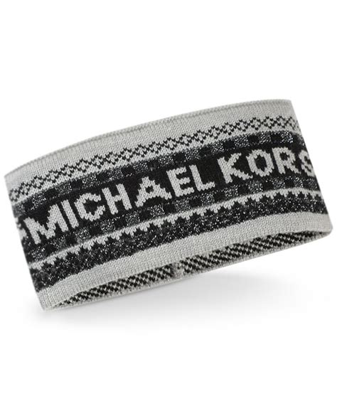 Michael Kors Women's Metallic Fair Isle Headband 